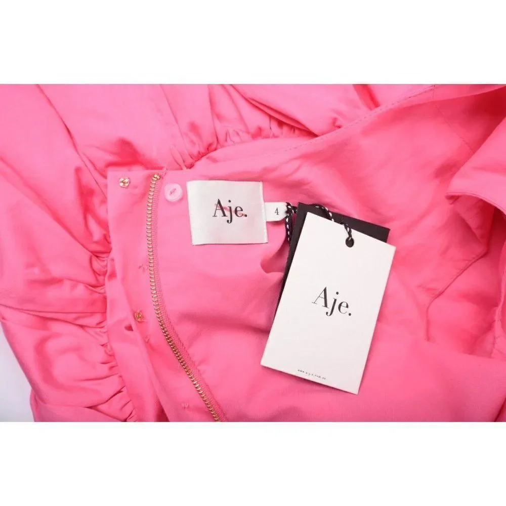 Aje Womens Solstice Cut-Out Mini Ring Dress sleeveless AU 4 US 0 Pink NWT